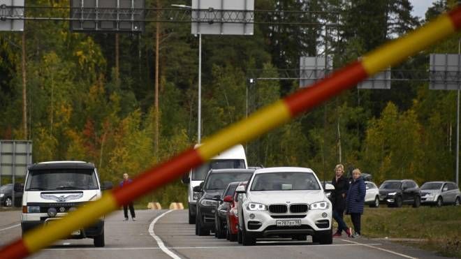 Il confine russo-finlandese il 22 settembre 2022 (AFP/Olivier Morin)