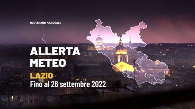 Allerta meteo Lazio: fino al 26 settembre 2022