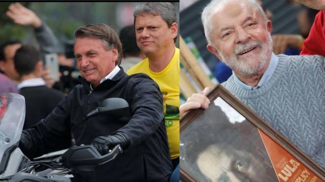 Da sinistra: il presidente brasiliano Bolsonaro e il suo sfidante Lula