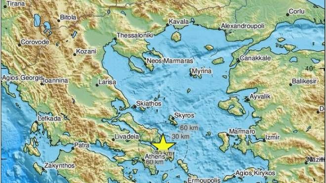 Grecia, terremoto di magnitudo 5 ad Evia