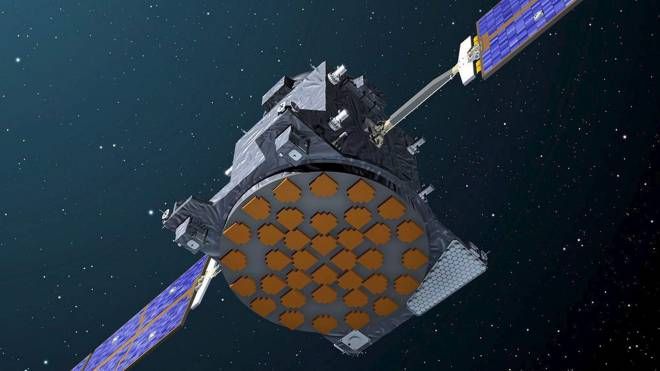 Una rappresentazione del satellite GIOVE-A