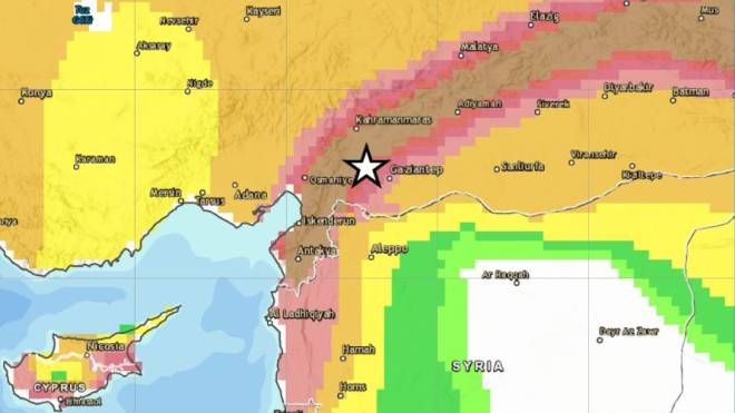 Terremoto in Turchia e Siria: l'epicentro nella mappa dell'Ingv