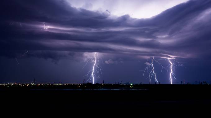 A lightning storm in Texas